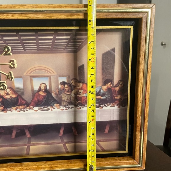 Vintage The Last Supper clock framed Jesus Christ - Picture 5 of 6